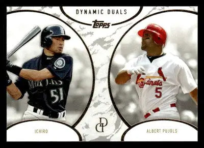 2025 Topps Dynamic Duals #5 Ichiro / Albert Pujols - Baseball Card Single