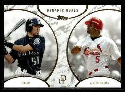 2025 Topps Dynamic Duals #5 Ichiro / Albert Pujols - Baseball Card Single