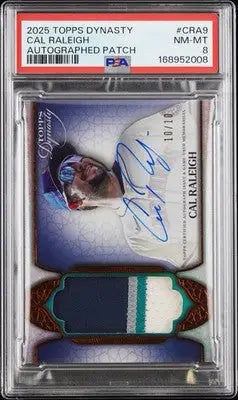 2025 Topps Dynasty Cal Raleigh Patch Auto Autograph 10/10 Mariners PSA 8 - Baseball Card Single