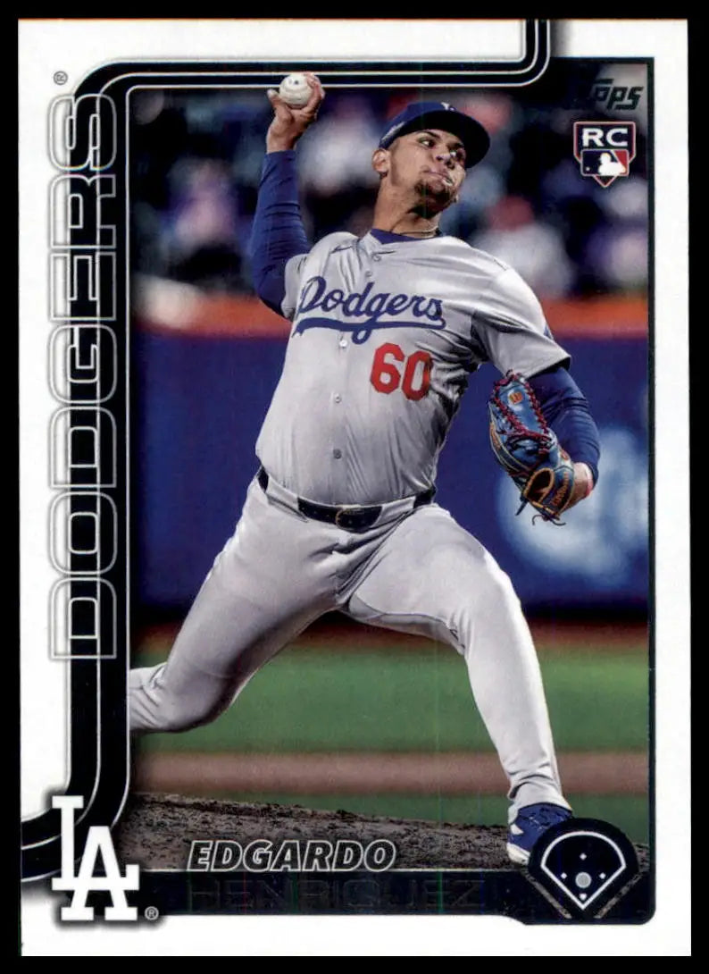 2025 Topps Edgardo Henriquez RC 513 Los Angeles Dodgers NM - Baseball Card Single