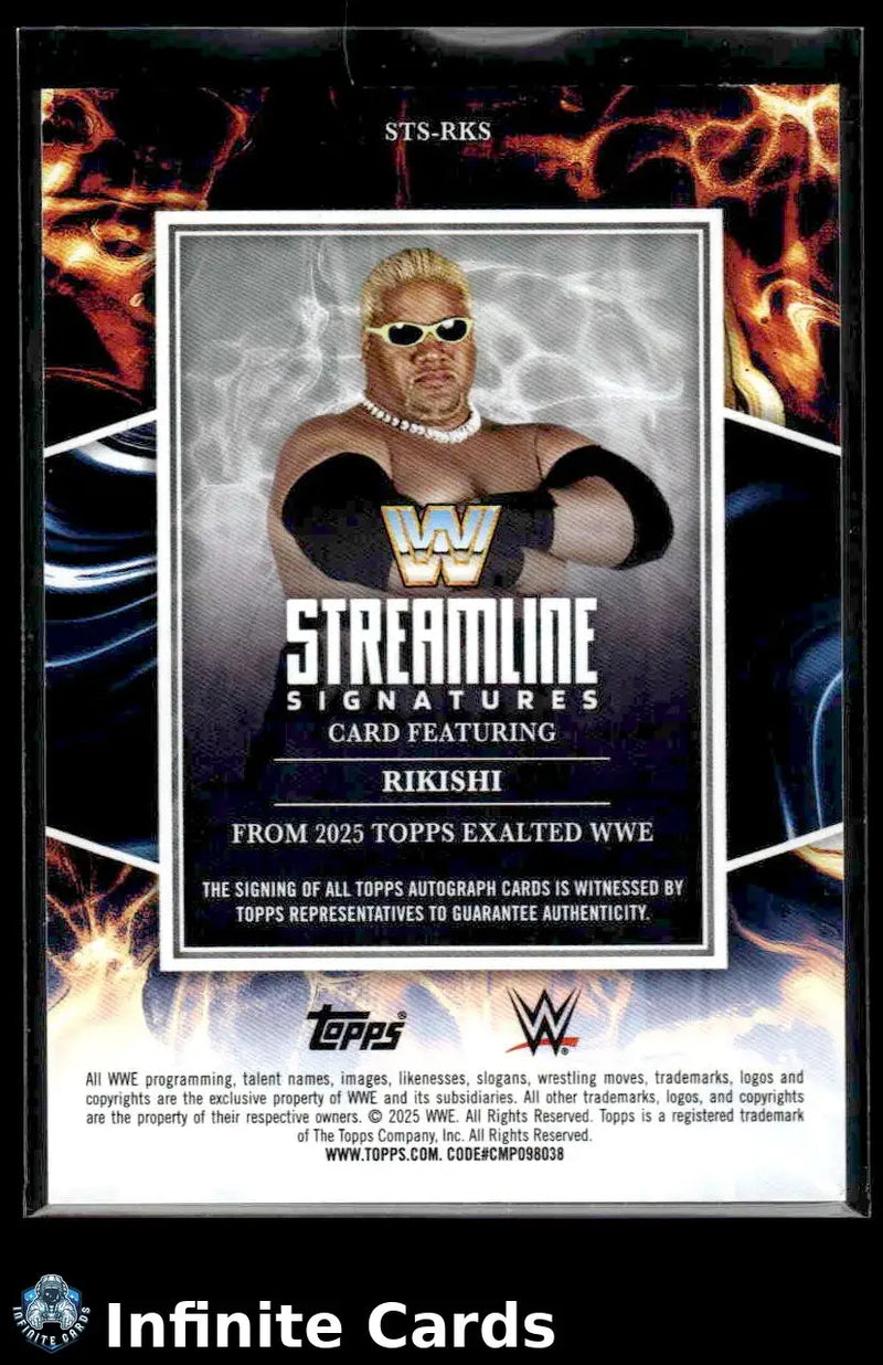 2025 Topps Exalted WWE RIKISHI #STS-RKS Aqua #/99 SN Insert AU WWE - Wrestling Card Single