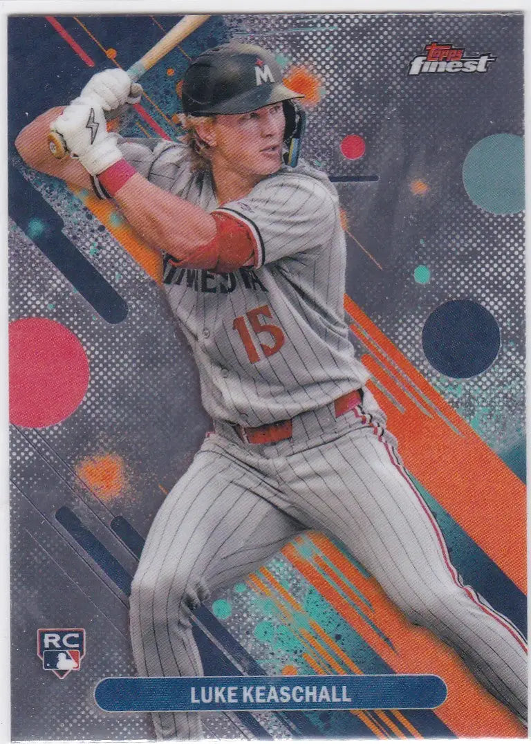 Baseball trading card of Luke Keaschall RC Minnesota Twins from Topps Finest series