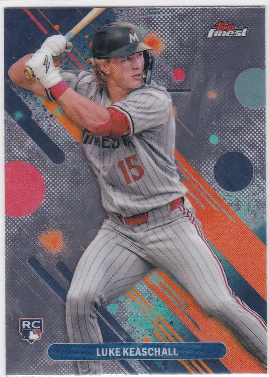 Baseball trading card of Luke Keaschall RC Minnesota Twins from Topps Finest series