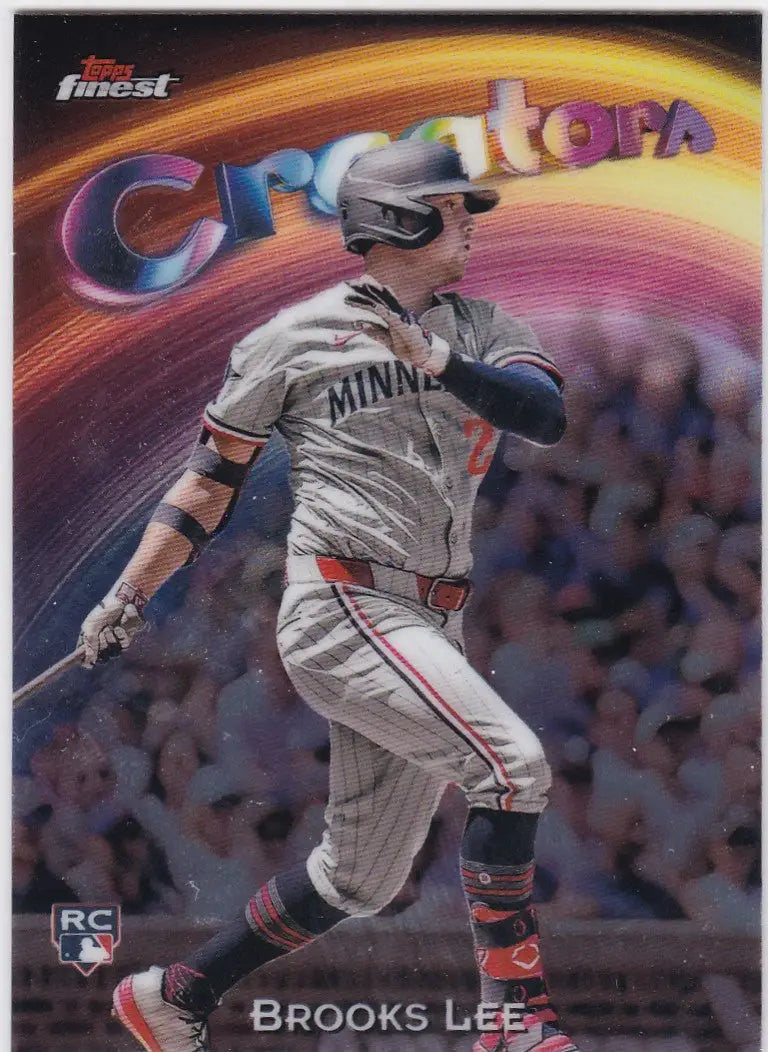2025 Topps Finest Brooks Lee Creator RC Minnesota Twins baseball trading card