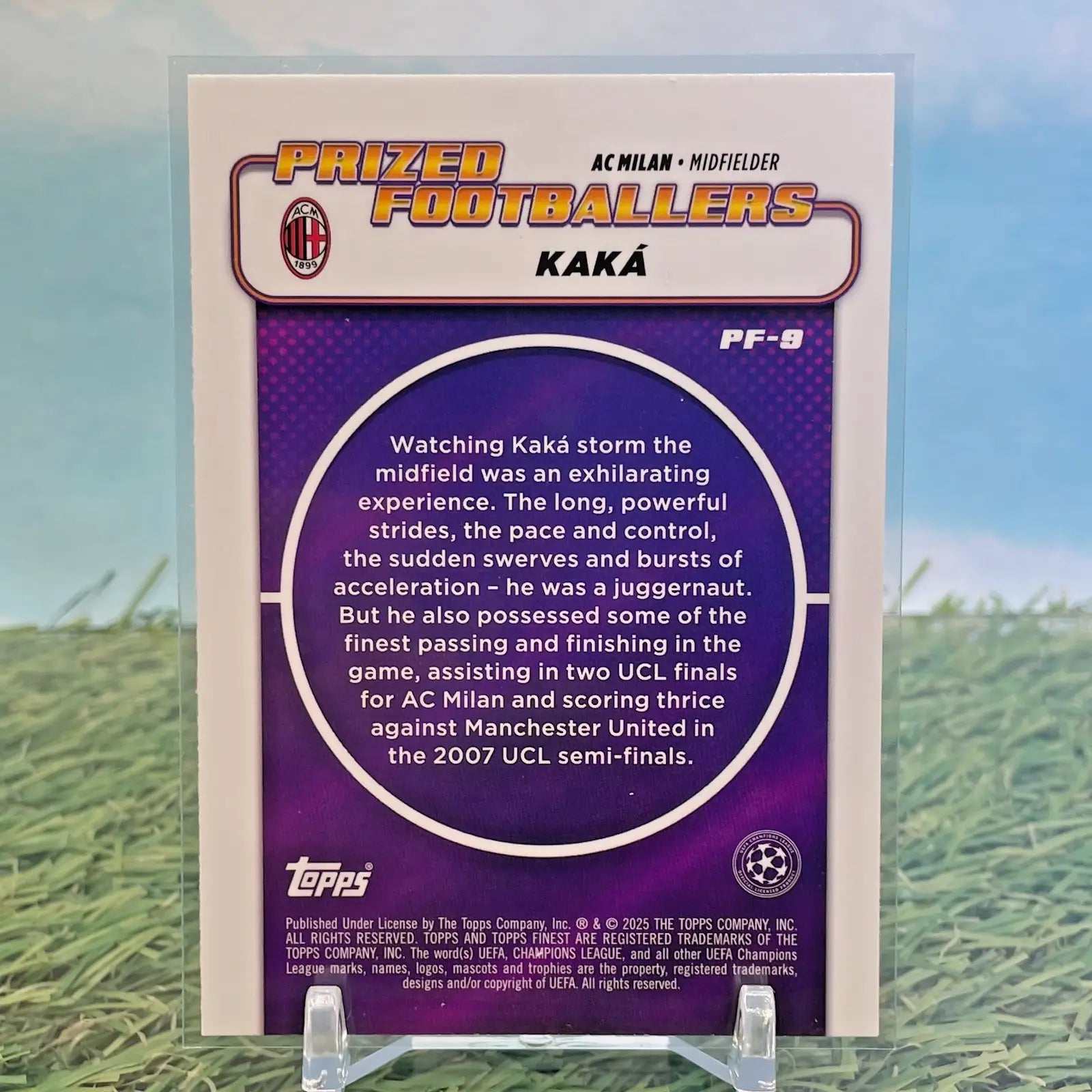 2025 Topps Finest Club Competitions Kaka Prized Footballers - Soccer Card Single