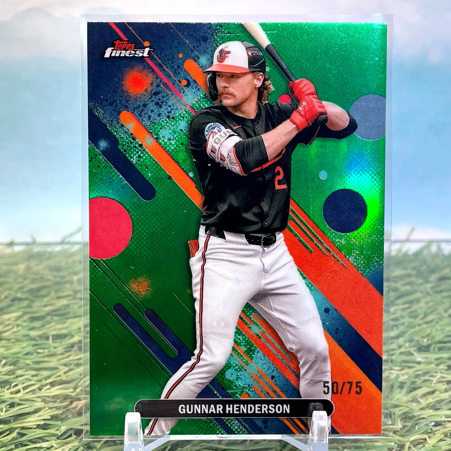 2025 Topps Finest Gunnar Henderson Common Green Refractor /75 - Baseball Card Single