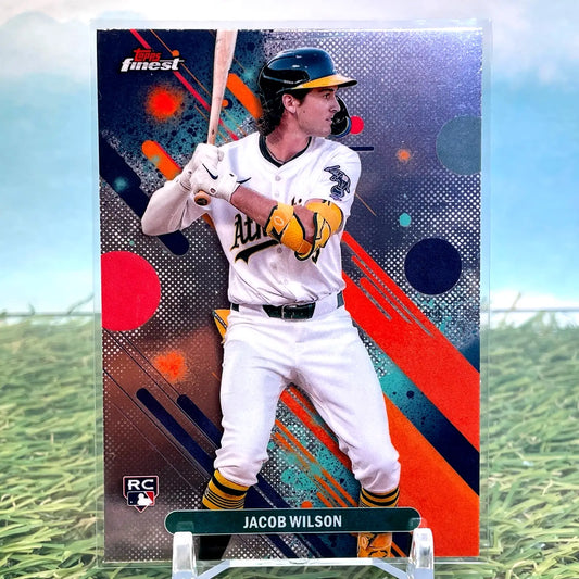 2025 Topps Finest Jacob Wilson Rookie Card Oakland Athletics #61 Common - Baseball Card Single