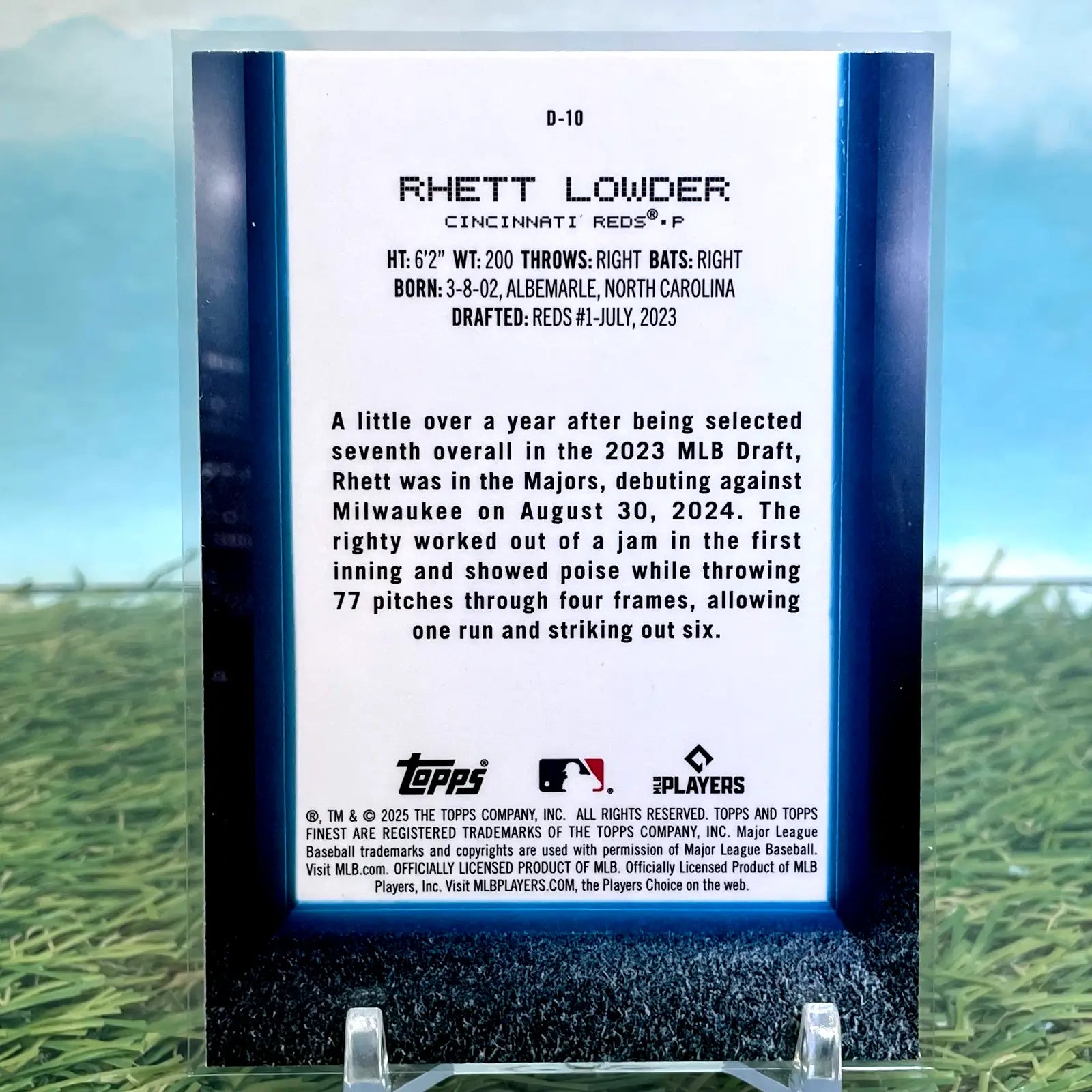 2025 Topps Finest Rhett Lowder Debut /150 Rookie - Baseball Card Single