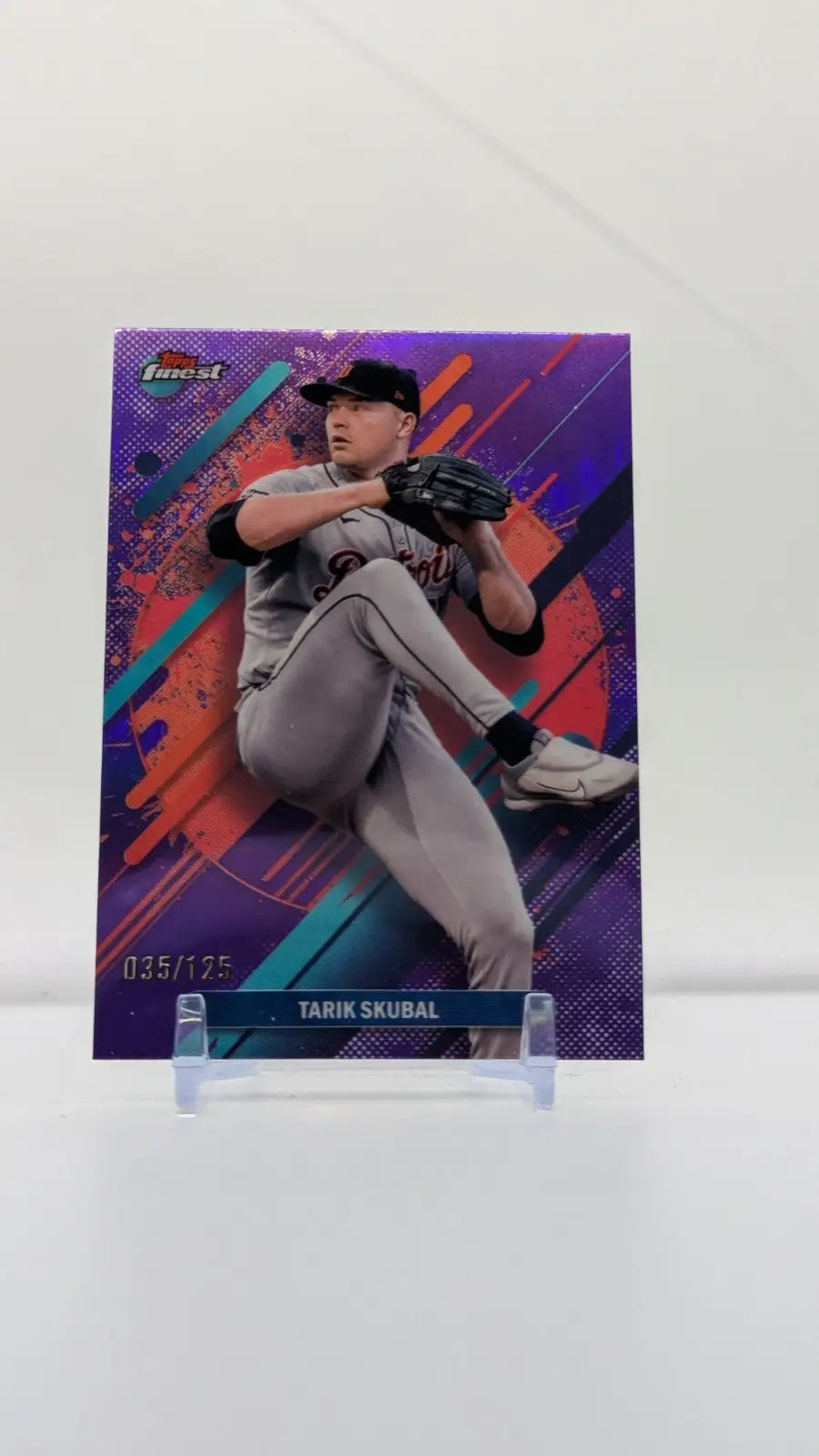 2025 Topps Finest Tarik Skubal #270 Rare Purple Refractor /125 Detroit Tigers - Baseball Card Single
