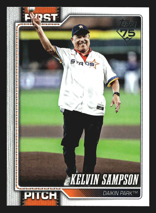2025 Topps First Pitch Kelvin Sampson #FP-2 Houston Astros - Baseball Card Single