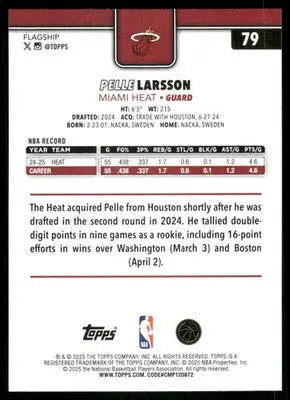 2025 Topps Flagship Basketball Pelle Larsson #79 Basketball - Basketball Card Single