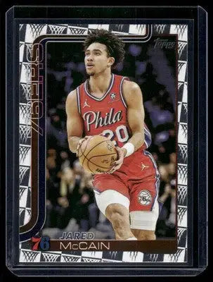2025 Topps Flagship Jared McCain #24 Net Border Tip Off Basketball - Basketball Card Single