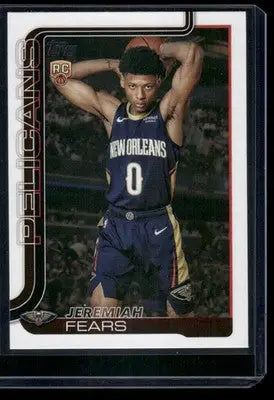 2025 Topps Flagship Jeremiah Fears #207 RC Basketball - Basketball Card Single