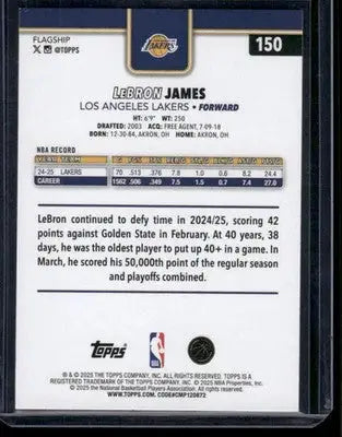 2025 Topps Flagship LeBron James #150 Basketball - Basketball Card Single
