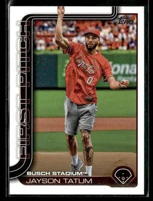 2025 Topps #FP-5 Jayson Tatum First Pitch (Series One) - Baseball Card Single