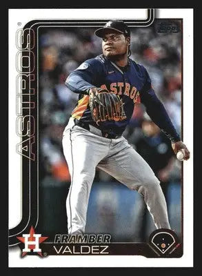 2025 Topps Framber Valdez #544 Houston Astros - Baseball Card Single