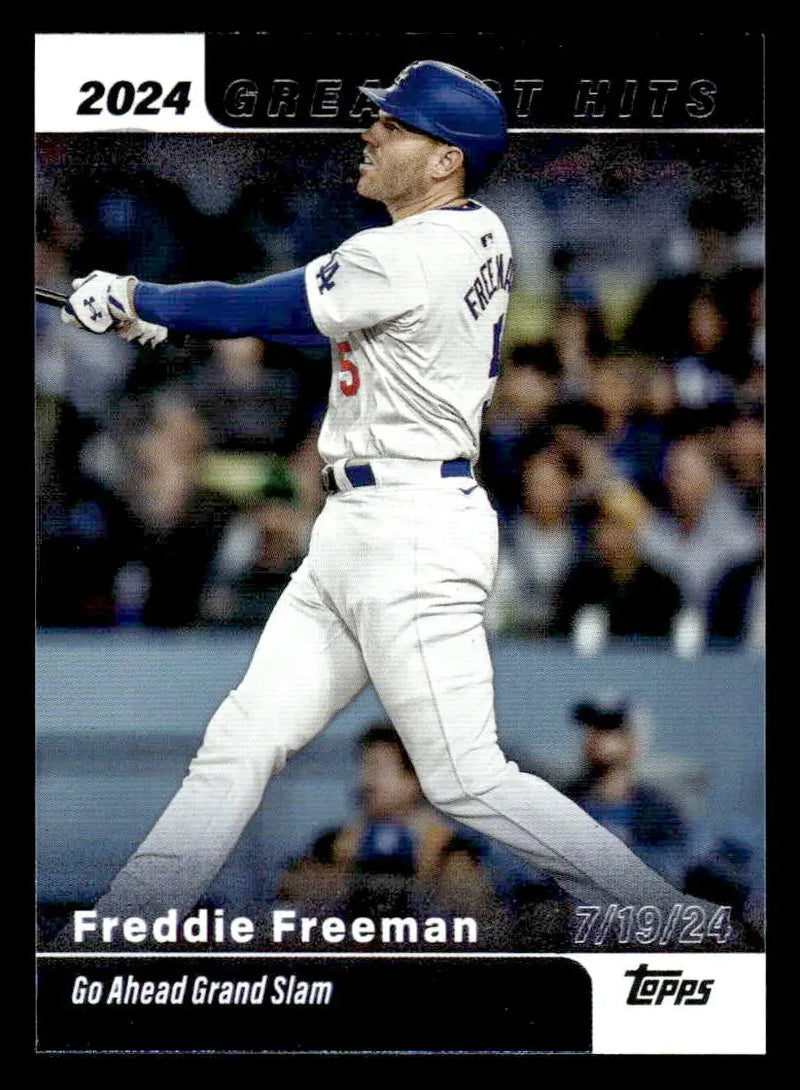 2025 Topps #GH-10 Freddie Freeman 2024’s Greatest Hits - Baseball Card Single
