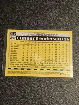 2025 Topps Gunnar Henderson 1990 Topps Baseball 35th Anniversary (Series One) - Baseball Card Single