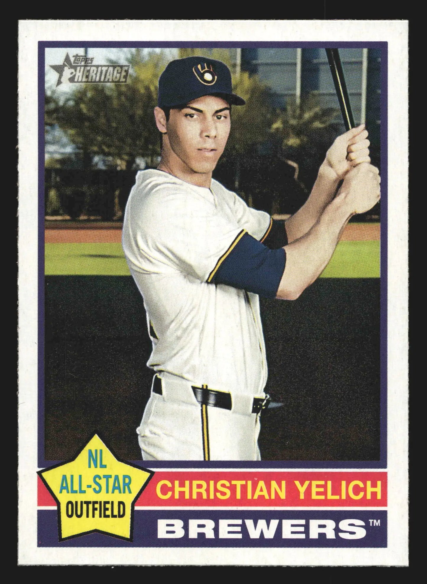 2025 Topps Heritage #10 Christian Yelich NL All-Star Brewers - Baseball Card Single