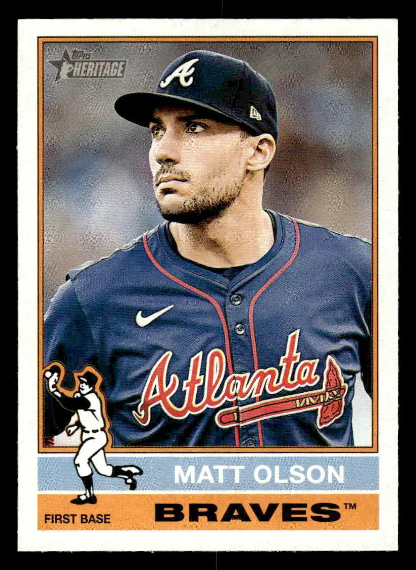 2025 Topps Heritage #102 Matt Olson - Baseball Card Single