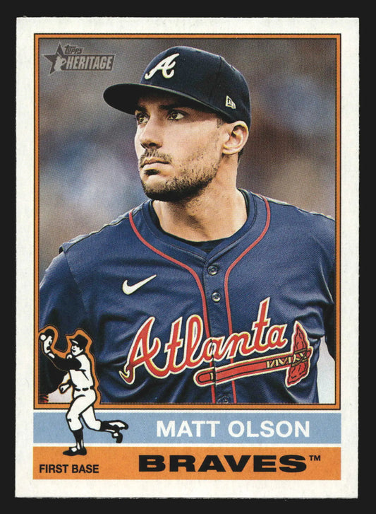 2025 Topps Heritage #102 Matt Olson Atlanta Braves - Baseball Card Single