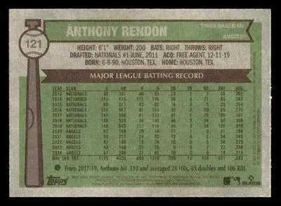 2025 Topps Heritage #121 Anthony Rendon - Baseball Card Single
