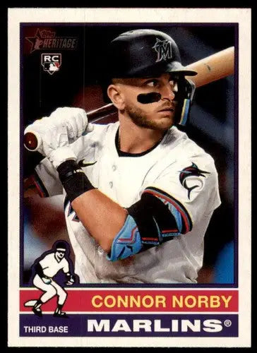 Original gloss 2025 Topps Heritage Connor Norby rookie baseball card