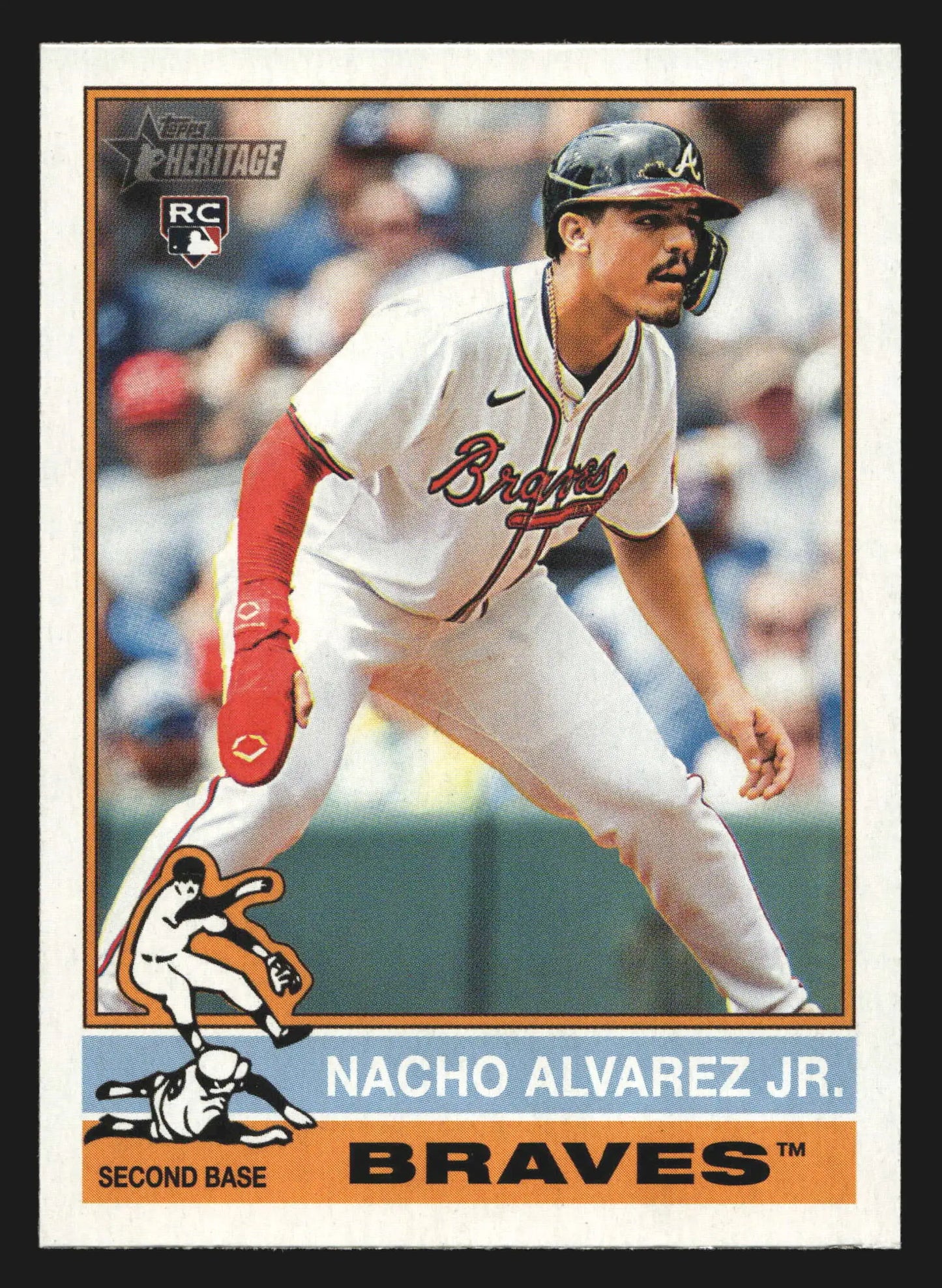 2025 Topps Heritage #145 Nacho Alvarez Jr RC Atlanta Braves 1976 Design