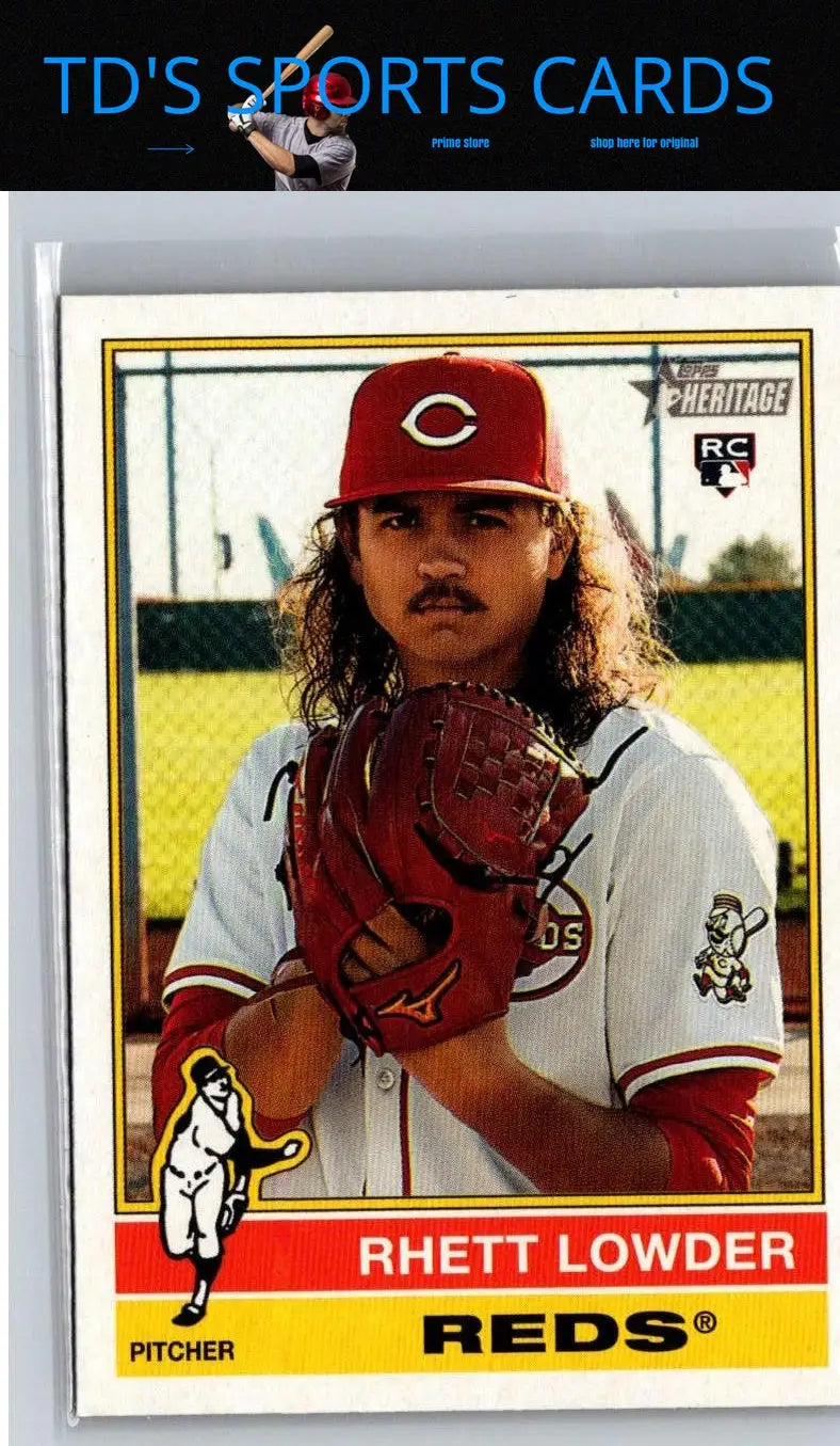 Rhett Lowder baseball card from 2025 Topps Heritage series