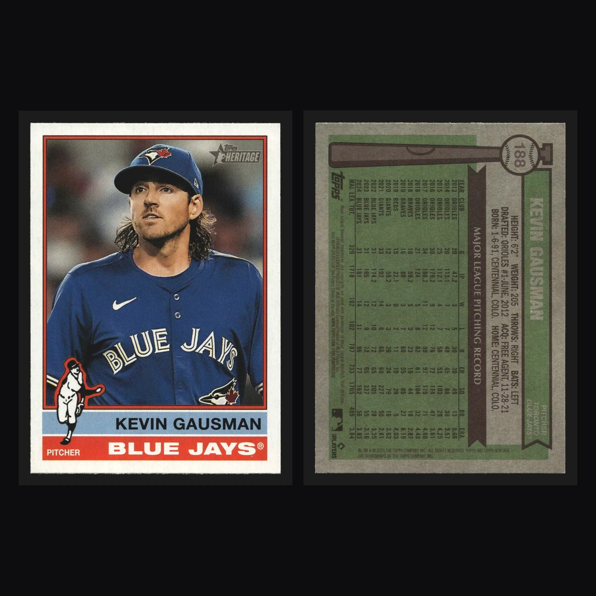 2025 Topps Heritage #188 Kevin Gausman Toronto Blue Jays