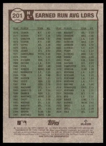 2025 Topps Heritage #201 Chris Sale NM-MT Braves ID:78281 - Baseball Card Single