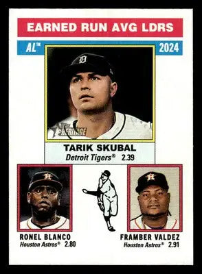2025 Topps Heritage #202 Framber Valdez / Tarik Skubal / Ronel Blanco - Baseball Card Single