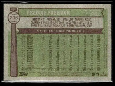 2025 Topps Heritage #206 Freddie Freeman - Baseball Card Single
