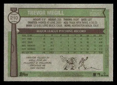 2025 Topps Heritage #210 Trevor Megill - Baseball Card Single