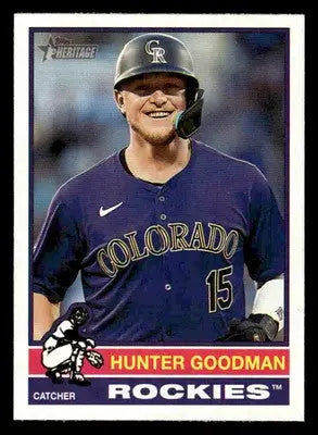 2025 Topps Heritage #217 Hunter Goodman - Baseball Card Single