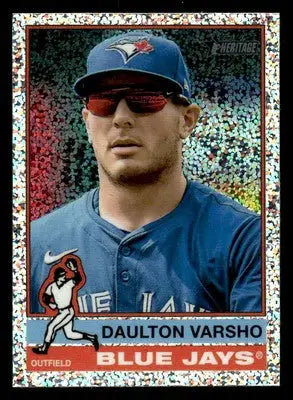2025 Topps Heritage #236 Daulton Varsho Chrome Silver Sparkle Refractor - Baseball Card Single