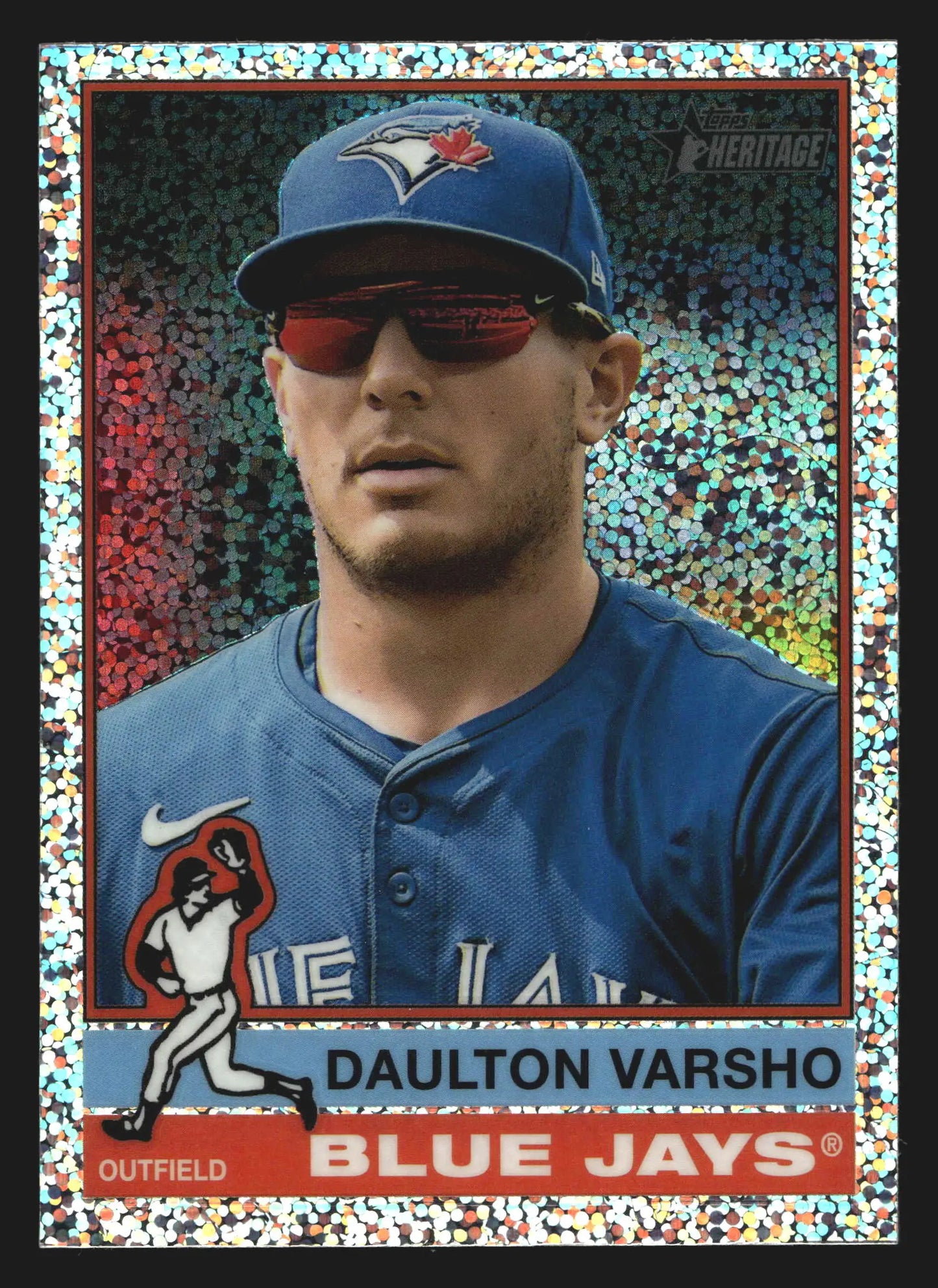 2025 Topps Heritage #236 Daulton Varsho Chrome Silver Sparkle Refractor