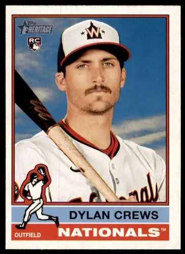 Original gloss 2025 Topps Heritage Dylan Crews rookie baseball card image