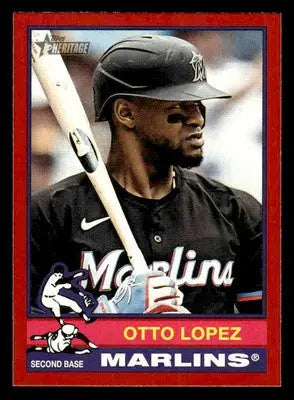 2025 Topps Heritage #258 Otto Lopez Red - Baseball Card Single