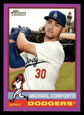 2025 Topps Heritage #297 Michael Conforto Light Purple - Baseball Card Single