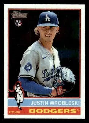 2025 Topps Heritage #319 Justin Wrobleski Chrome - Baseball Card Single
