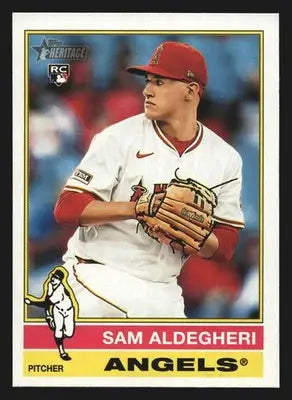 2025 Topps Heritage #322 Sam Aldegheri Los Angeles Angels RC - Baseball Card Single