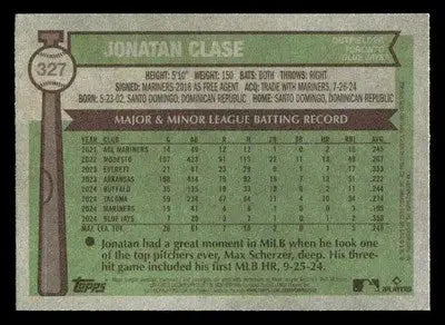 2025 Topps Heritage #327 Jonatan Clase - Baseball Card Single