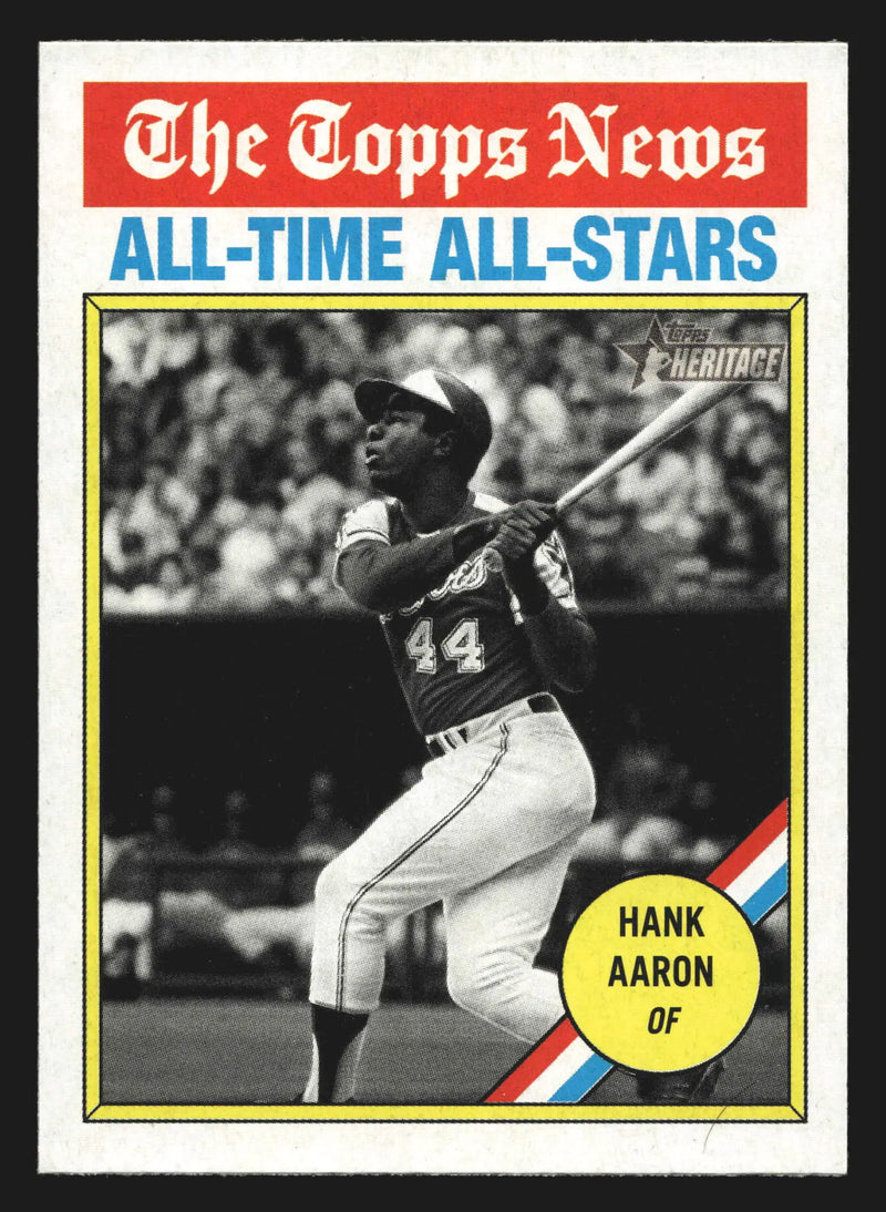 2025 Topps Heritage #346 Hank Aaron Atlanta Braves 1976 Design HOF