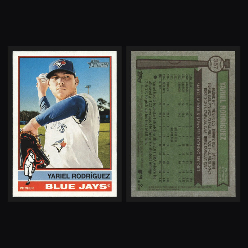 2025 Topps Heritage #357 Yariel Rodriguez Toronto Blue Jays