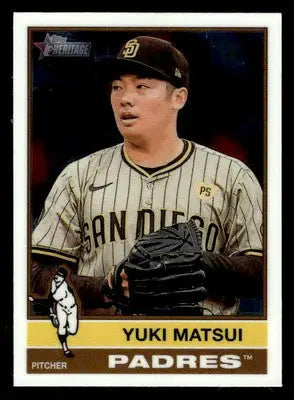 2025 Topps Heritage #358 Yuki Matsui Chrome - Baseball Card Single