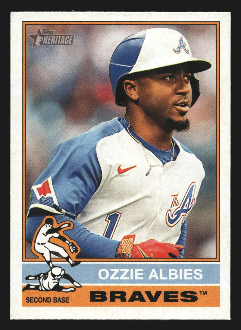 2025 Topps Heritage #365 Ozzie Albies Atlanta Braves 1976 Design