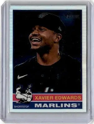 2025 Topps Heritage #368 Xavier Edwards Chrome - Baseball Card Single
