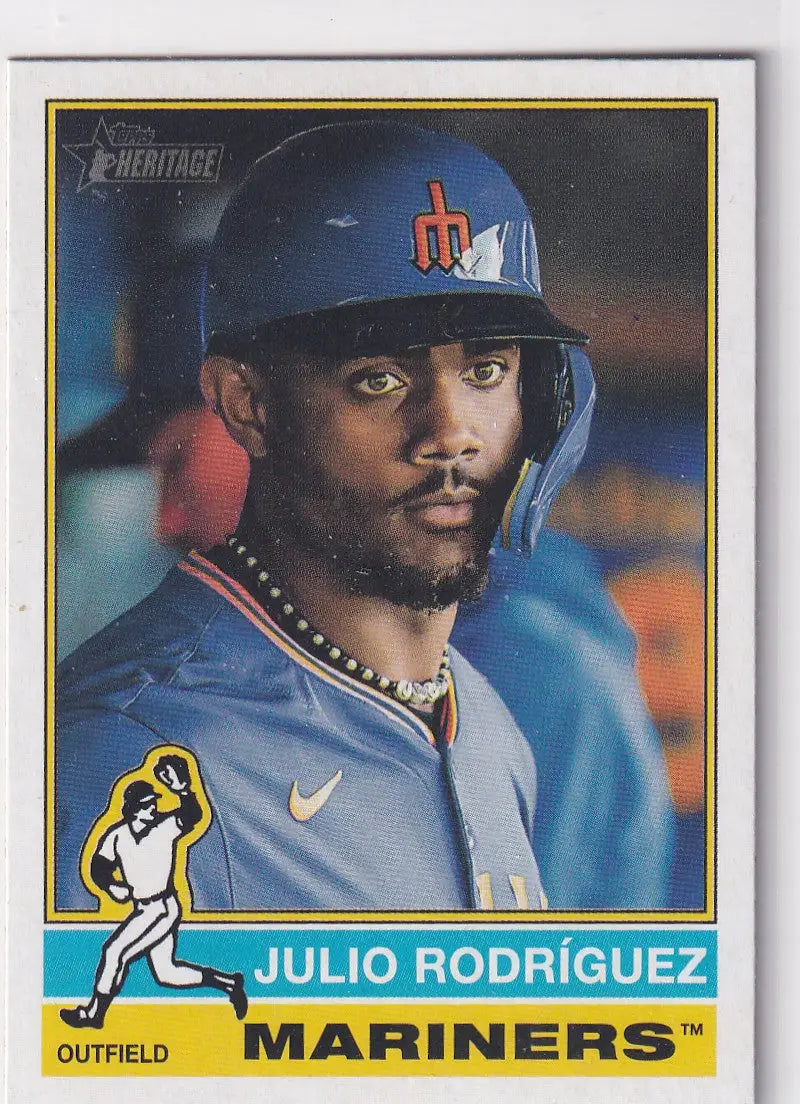 2025 TOPPS HERITAGE #369 JULIO RODRIGUEZ- SEATTLE MARINERS - Baseball Card Single