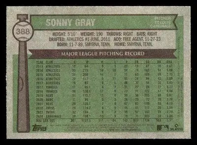 2025 Topps Heritage #388 Sonny Gray - Baseball Card Single